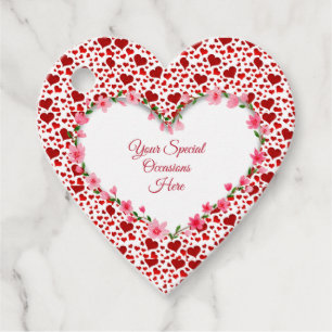 Elegant Floral Heart Frame: for Every Occasion Favor Tags
