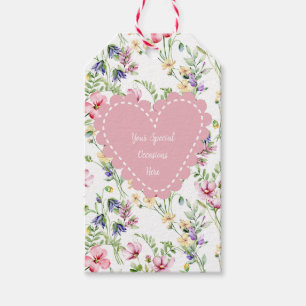 Elegant Floral Heart Frame: for Every Occasion Gift Tags