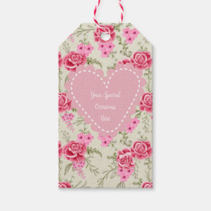 Elegant Floral Heart Frame: for Every Occasion Gift Tags