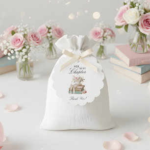 Elegant Floral Her Next Chapter Bridal Shower  Favor Tags