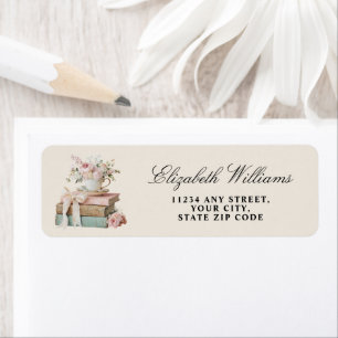 Elegant Floral Her Next Chapter Bridal Shower  Label