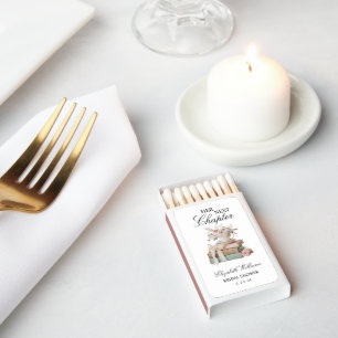 Elegant Floral Her Next Chapter Bridal Shower  Matchboxes
