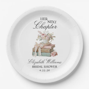 Elegant Floral Her Next Chapter Bridal Shower  Paper Plates