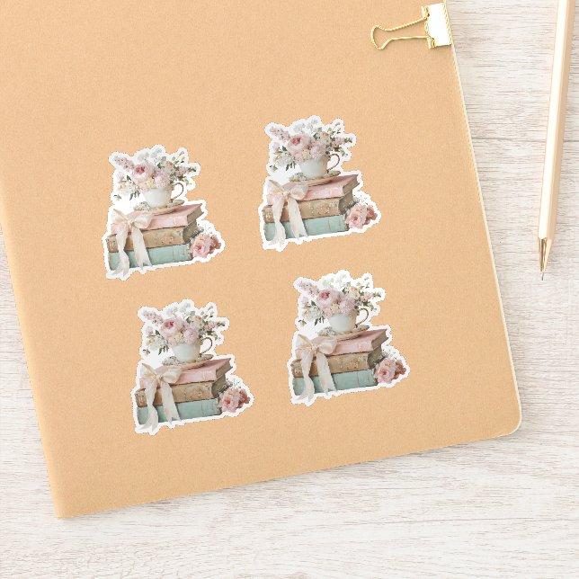 Elegant Floral Her Next Chapter Bridal Shower  Sticker (Notebook)