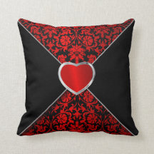 Black Red Silver Pillows Decorative Throw Pillows Zazzle