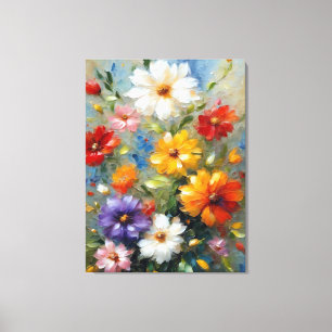 Elegant floral in style. Decorative flower art  Canvas Print