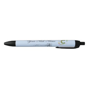 Elegant Floral Initial C Pen