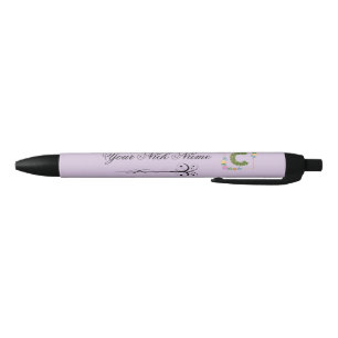 Elegant Floral Initial C Pen
