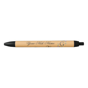 Elegant Floral Initial G Pen