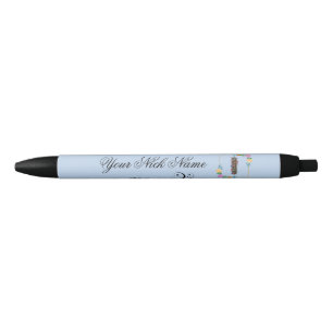 Elegant Floral Initial I Pen