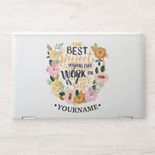 Elegant Floral Inspiration Motivation Quote HP Laptop Skin
