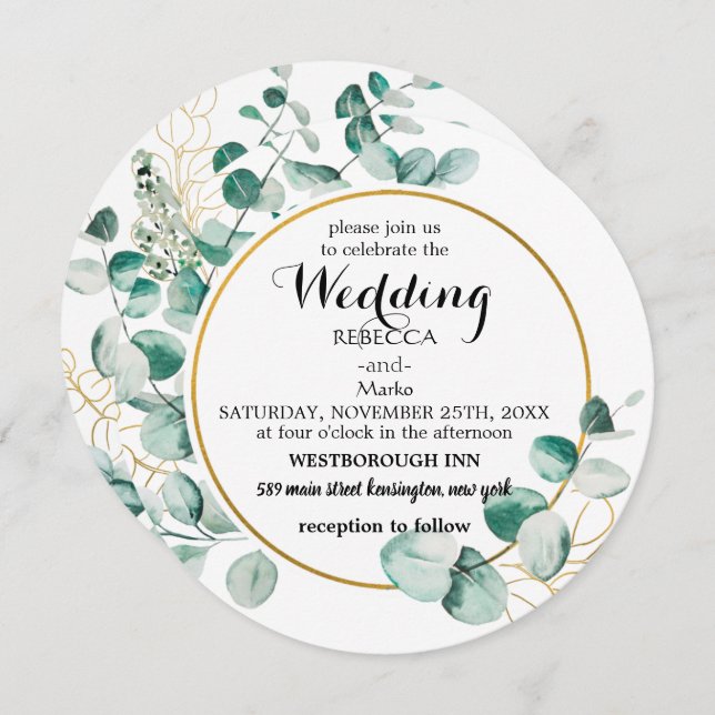 Elegant floral invitation (Front/Back)