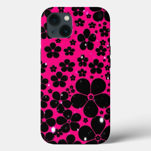 Elegant Floral iPhone 13 Case with Stylish Design  (Back)