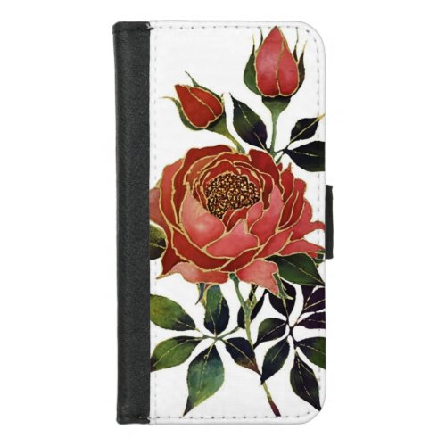 Elegant Floral iPhone 87 Wallet Case