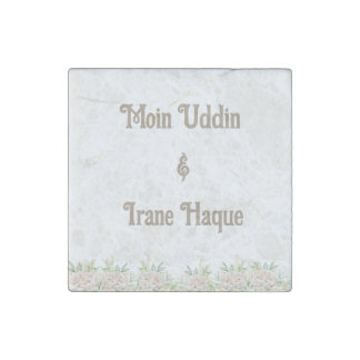 Elegant Floral Islamic Nikah Ceremony Invitation Stone Magnet