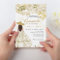 Elegant Floral Ivory Gold Horse Quinceañera