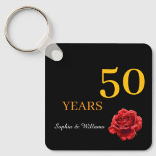 Elegant Floral Keepsake – Romantic Red Rose Gift Keychain