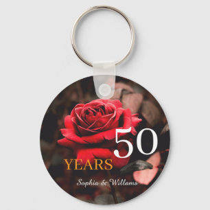 Elegant Floral Keepsake – Romantic Red Rose Gift Keychain