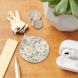 elegant floral keychain