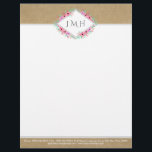 Elegant Floral & Kraft Personal Or Business Letterhead<br><div class="desc">These letterheads are simple yet very stylish. They are easy to personalize and can be used for both personal or business purposes to ensure you give that wow factor to your notes and communications.</div>