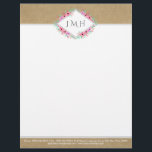 Elegant Floral & Kraft Personal Or Business Letterhead<br><div class="desc">These letterheads are simple yet very stylish. They are easy to personalize and can be used for both personal or business purposes to ensure you give that wow factor to your notes and communications.</div>