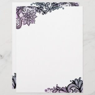 Elegant Floral Lace Letterhead