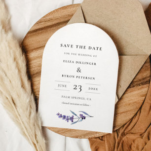 Elegant Floral Lavender Arch Save The Date