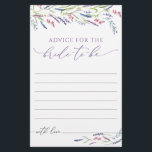 Elegant Floral Lavender Bridal Shower Advice Card<br><div class="desc">Elegant Floral Lavender Bridal Shower Advice Card. Matching items available. See full collection here: https://www.zazzle.com/collections/trendy_elegant_flower_lavender_collection-119835281918261692</div>