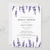 Elegant floral lavender Bridal shower invitation (Front)