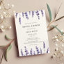 Elegant floral lavender Bridal shower invitation Postcard