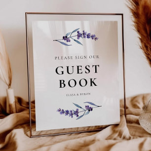 Elegant Floral Lavender Guestbook
