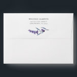 Elegant floral lavender wedding invitation envelope<br><div class="desc">A classic and elegant lavender watercolor design,  perfect for a floral spring country wedding.</div>