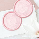 Elegant Floral Leaf Emblem Wedding Crest Monogram Wax Seal Sticker<br><div class="desc">A beautiful addition to wedding stationery and envelopes. Monogram wax seal sticker design features our hand-drawn florals and leaves paired with a simple double-line emblem crest design. Elegant "&" design personalized with a monogram,  one for each couple. Design by Moodthology Papery.</div>