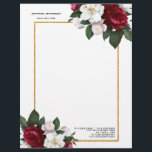 Elegant floral Letterhead<br><div class="desc">Elegant floral Letterhead</div>