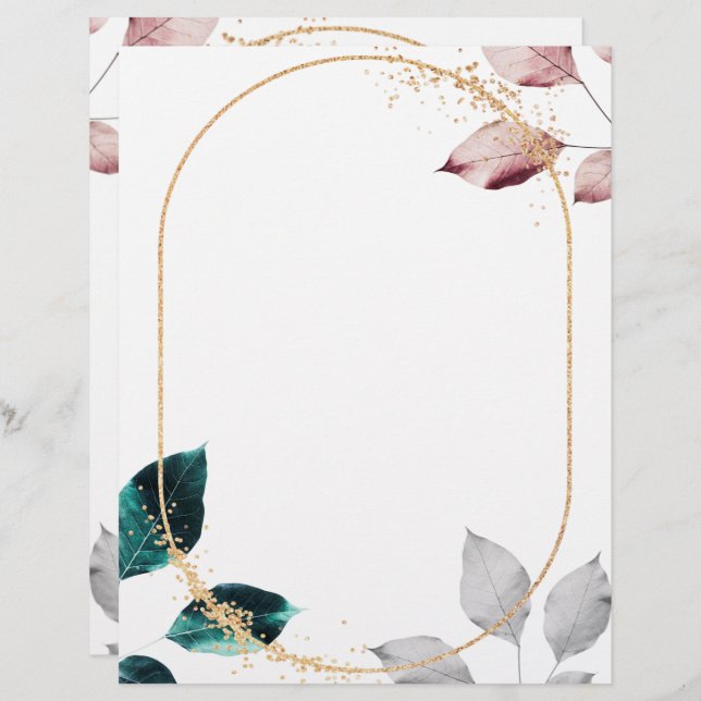 Elegant Floral Letterhead (Front/Back)