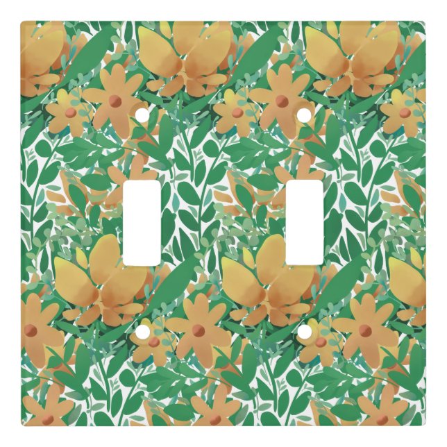 Elegant  Floral  Light Switch Cover (Front)