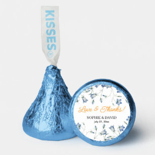Elegant Floral "Love and Thanks" wedding  Hershey®'s Kisses®