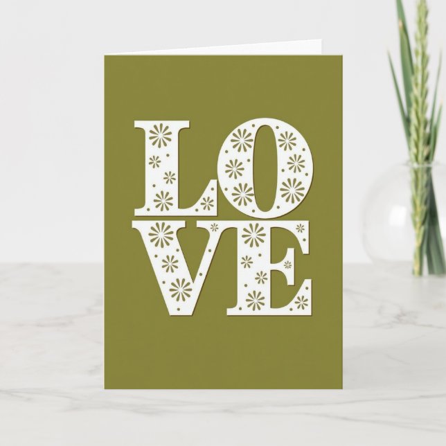 Elegant Floral Love Card (Front)