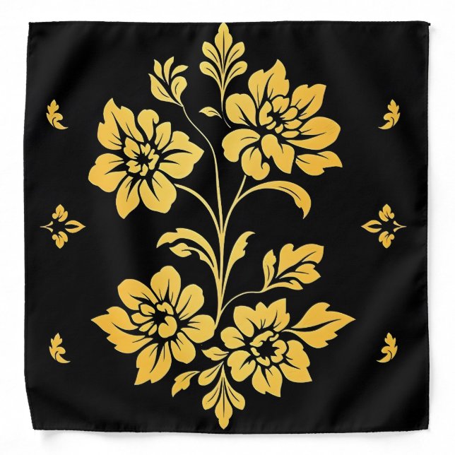 Elegant Floral Luxury Modern Collection Bandana (Front)