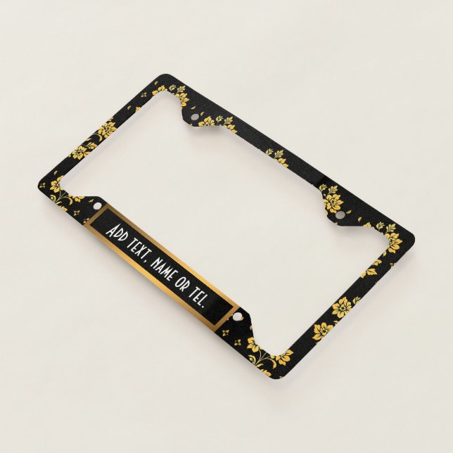 Elegant Floral Luxury Modern Collection License Plate Frame (3/4)