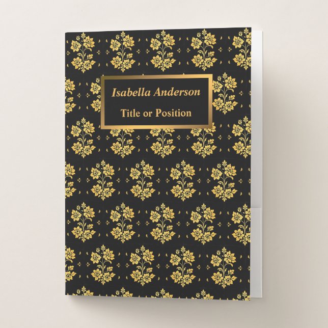 Elegant Floral Luxury Modern Collection Pocket Folder (Front)