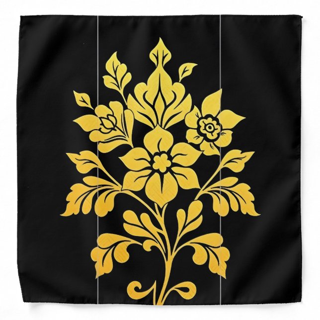 Elegant Floral Luxury Popular Collection Bandana (Front)