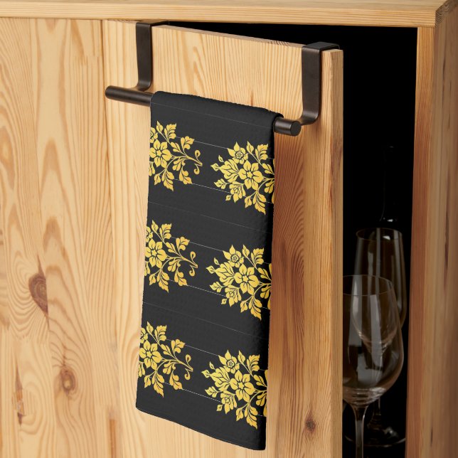 Elegant Floral Luxury Popular Collection Kitchen Towel (Thirds Fold)