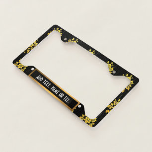Elegant Floral Luxury Popular Collection License Plate Frame