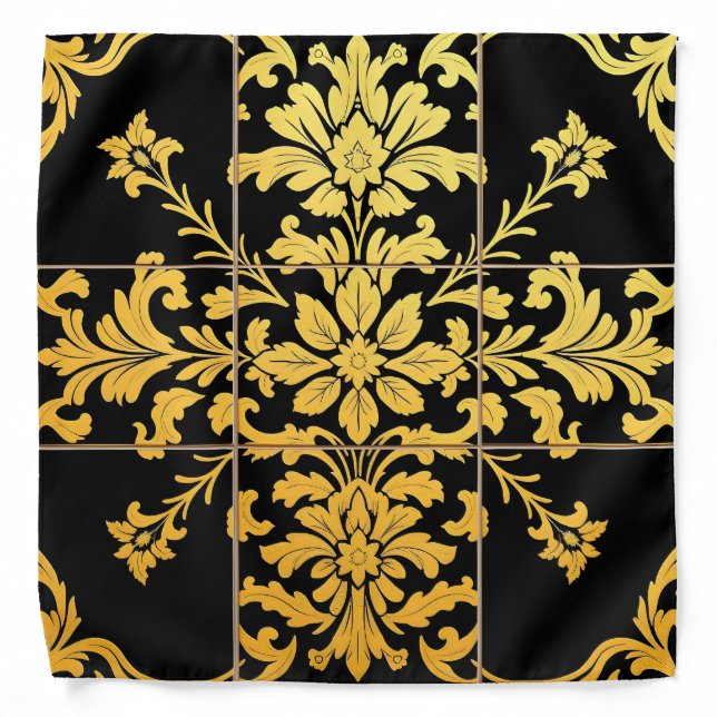 Elegant Floral Luxury Trendy Collection Bandana (Front)