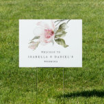 Elegant Floral Magnolia Wedding Ceremony Sign