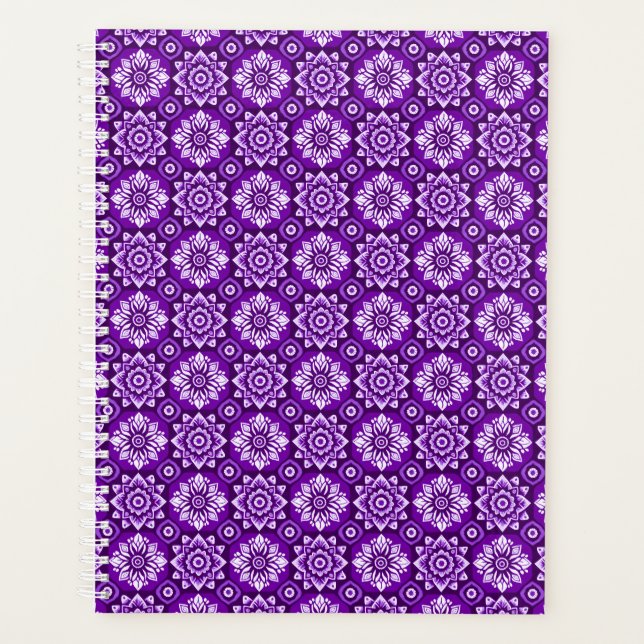 Elegant Floral Mandala Pattern Planner (Front)