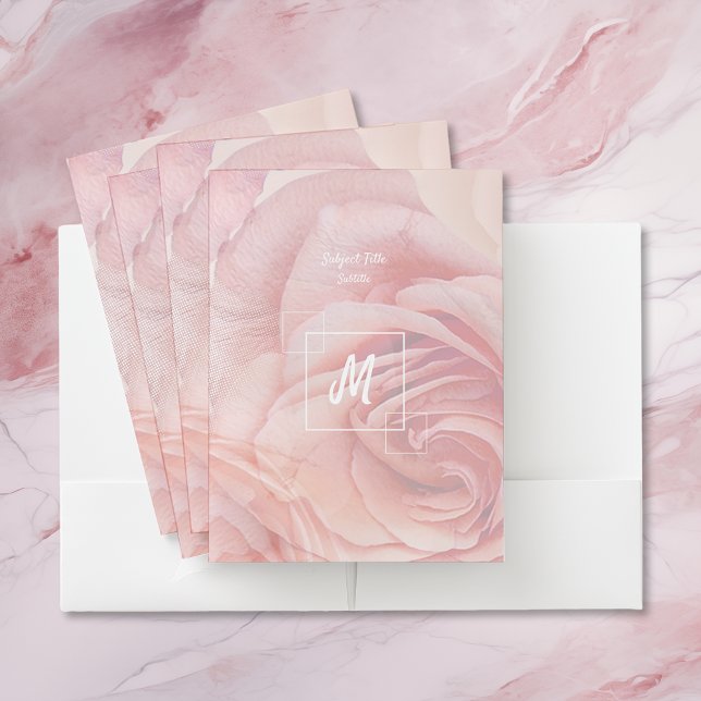 Elegant Floral Marble Feminine Mix Pocket Folder (Creator Uploaded)