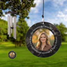 Elegant Floral Marble Memorial Remembrance Photo
