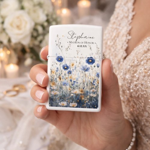 Elegant Floral Matron of Honor Gift Zippo Lighter